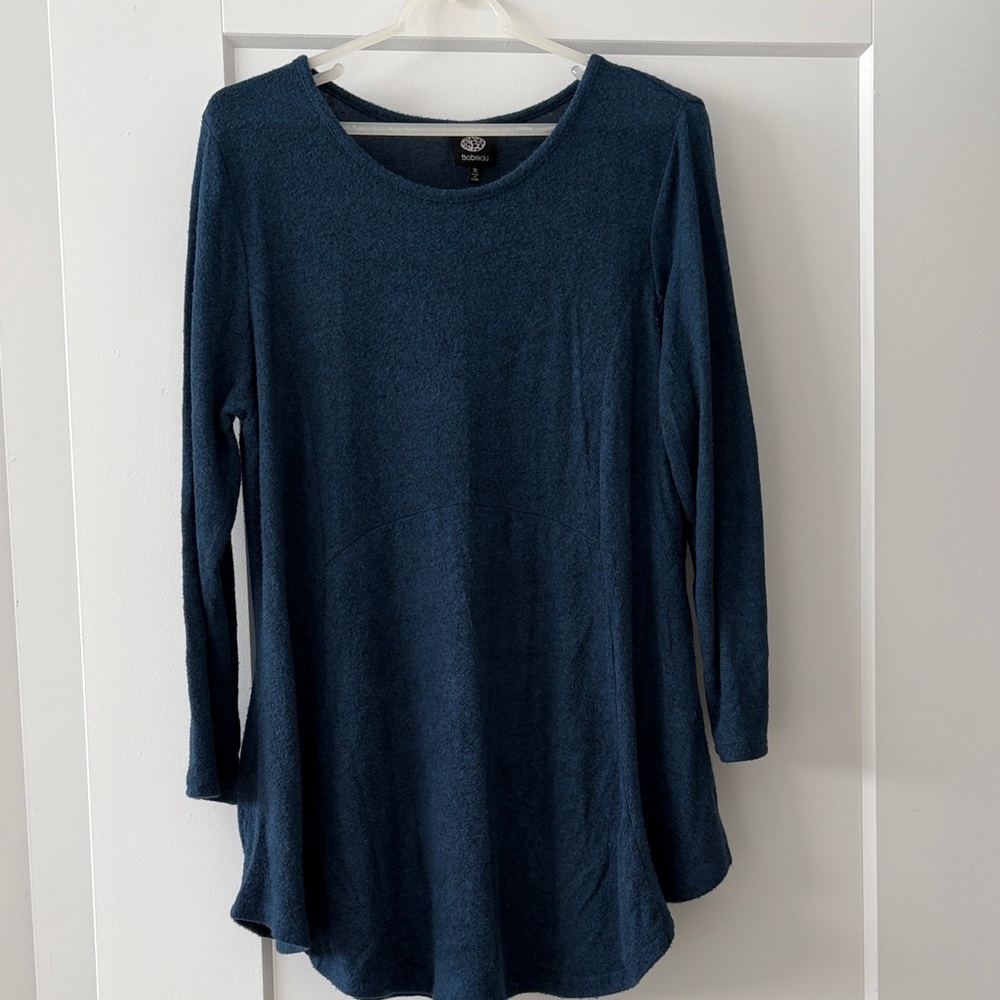 Bobeau Navy Long Sleeve Tee